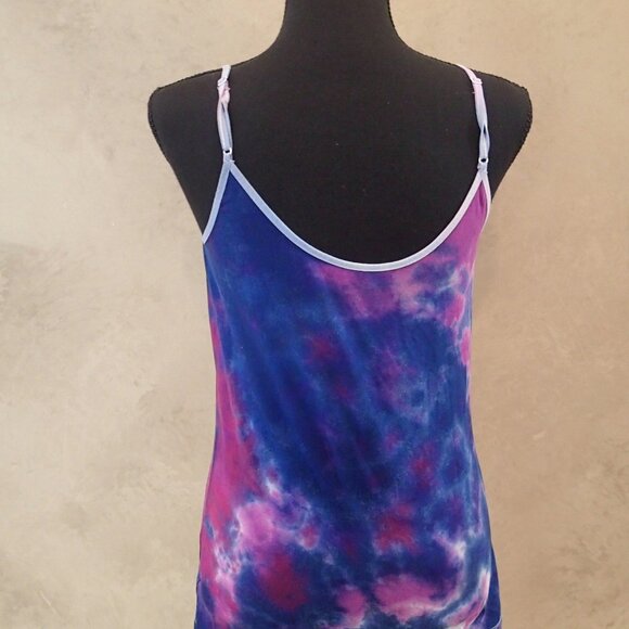 Time And Tru Purple Tie Dye Tank Top Size Medium 8-10 - Picture 3 of 3